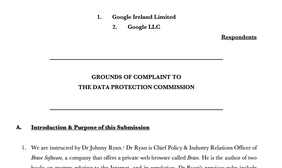 Formal GDPR complaint against Google’s internal data free-for-all